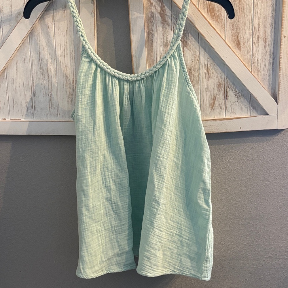 Nwt universal thread Light Green Camisole Top braided trim - Picture 2 of 6